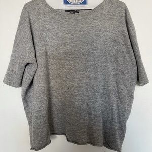 Wool structured crop sweater